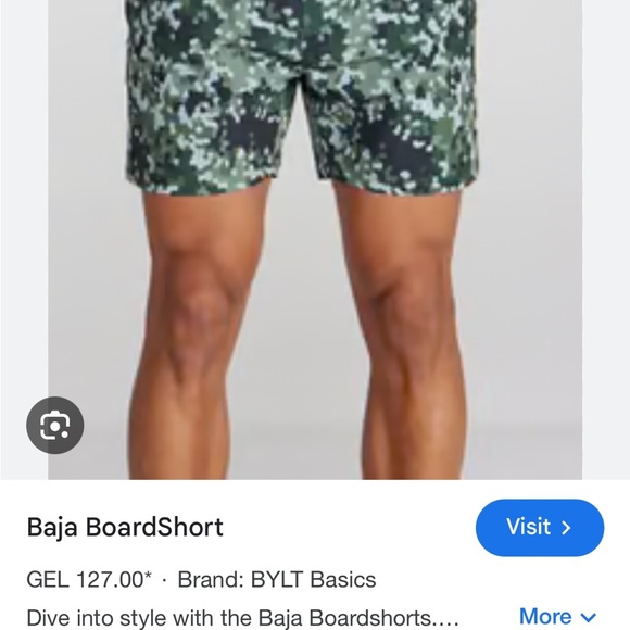 Bylt Custom Basics Men's Blue Tie-Dye Swim Shorts - Picture 7 of 8